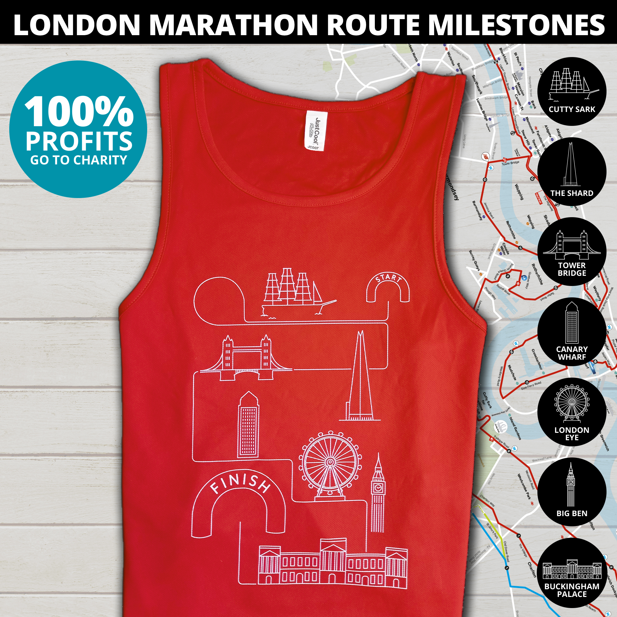London Marathon Running Vest